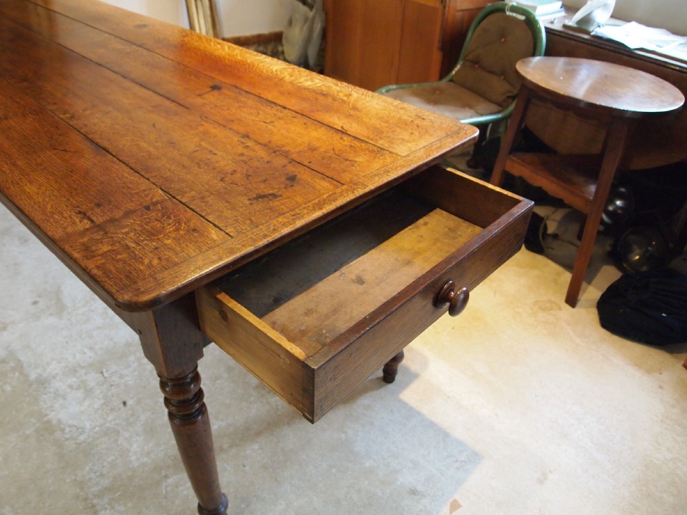 Table rare stunning farmhouse refectory English Oak c1820 View VII