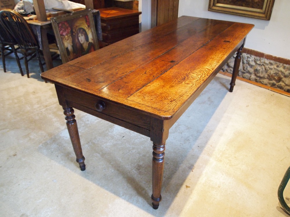 Table rare stunning farmhouse refectory English Oak c1820 View VIII