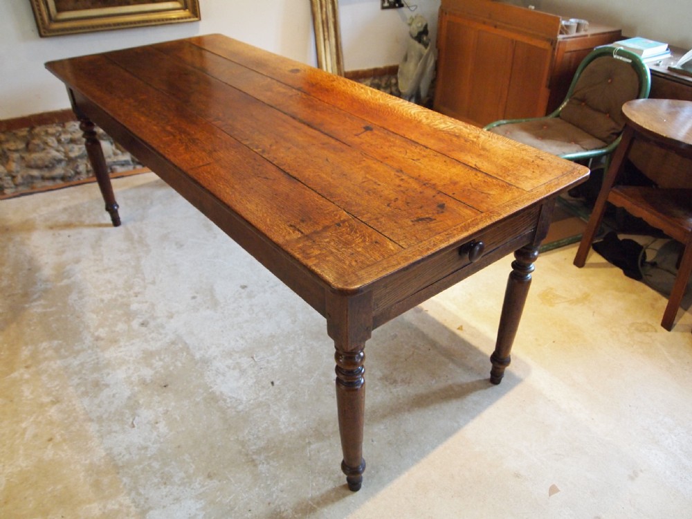 Table rare stunning farmhouse refectory English Oak c1820 View IX