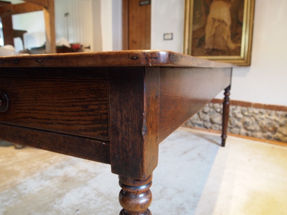 Table rare stunning farmhouse refectory English Oak c1820 View XII