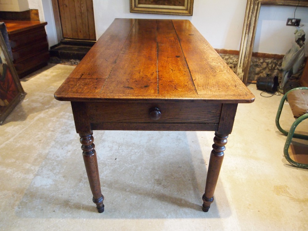Table rare stunning farmhouse refectory English Oak c1820 View XIII
