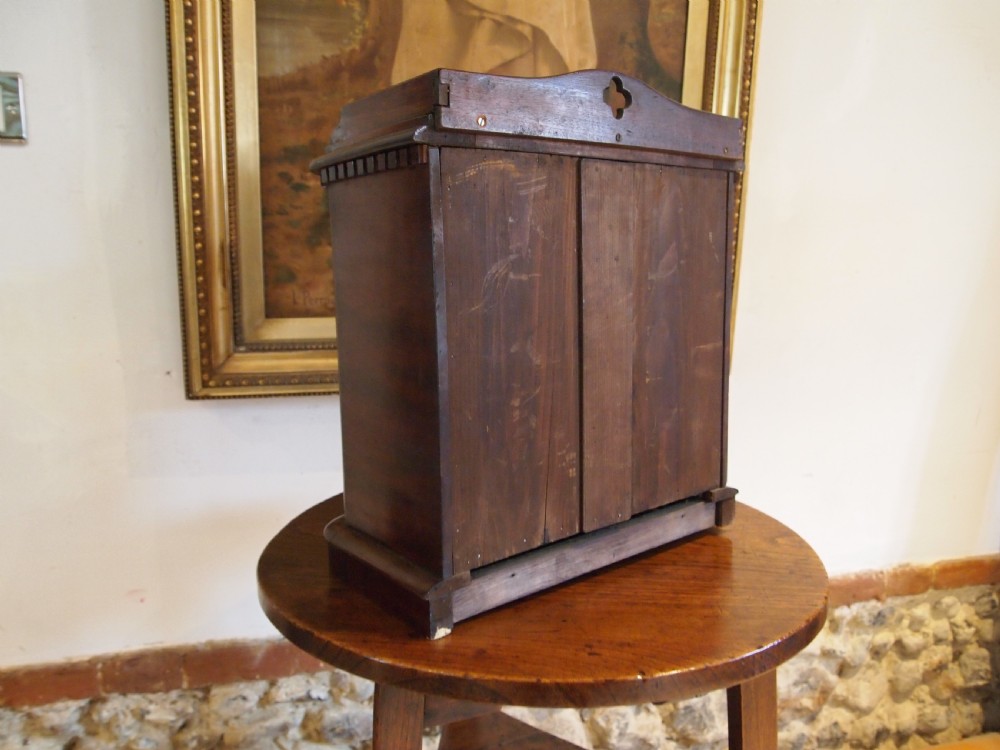 Chest of drawers rare miniature apprentice Victorian Arts and Crafts Walnut   View IX