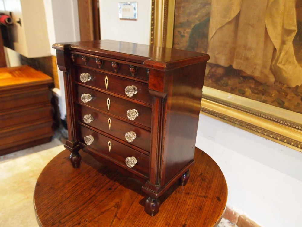 Chest of drawers rare regency Miniature apprentice secret drawer c1820