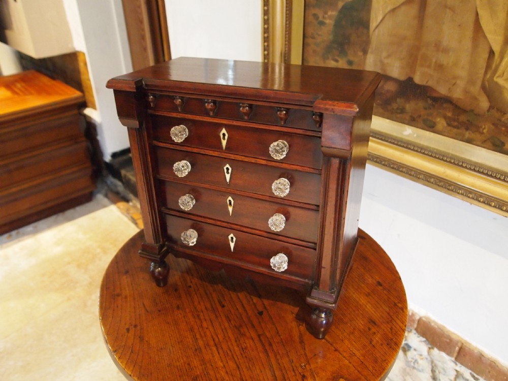 Chest of drawers rare regency Miniature apprentice secret drawer c1820 View VI