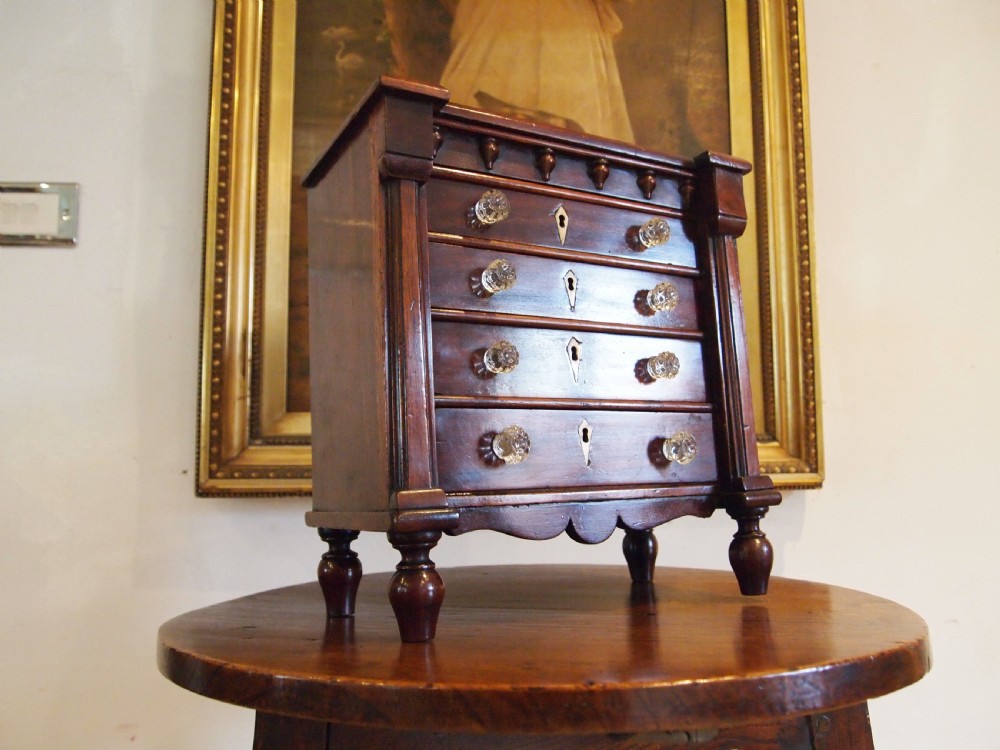 Chest of drawers rare regency Miniature apprentice secret drawer c1820 View VII