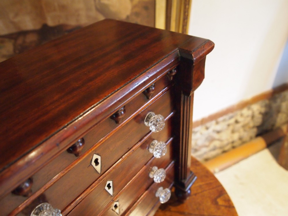 Chest of drawers rare regency Miniature apprentice secret drawer c1820 View VIII