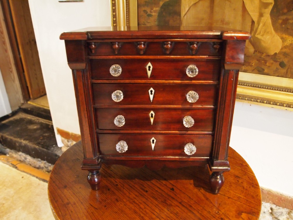 Chest of drawers rare regency Miniature apprentice secret drawer c1820 View IX
