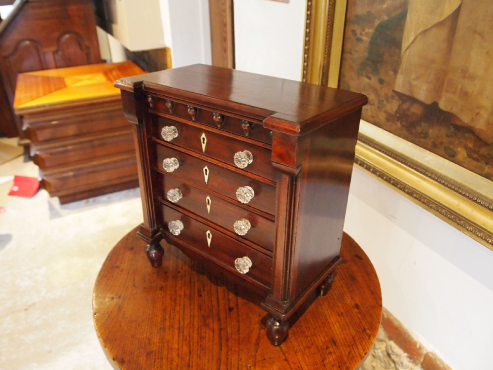 Chest of drawers rare regency Miniature apprentice secret drawer c1820 View X