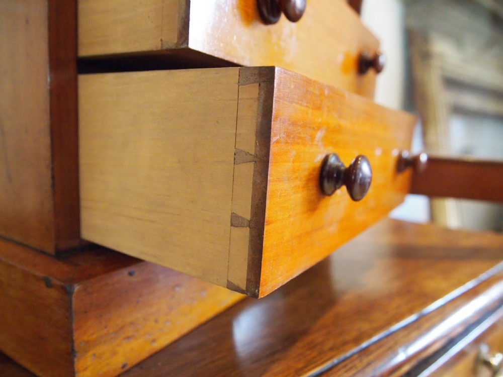 Collectors chest of drawers fine Victorian Walnut c1900 View III