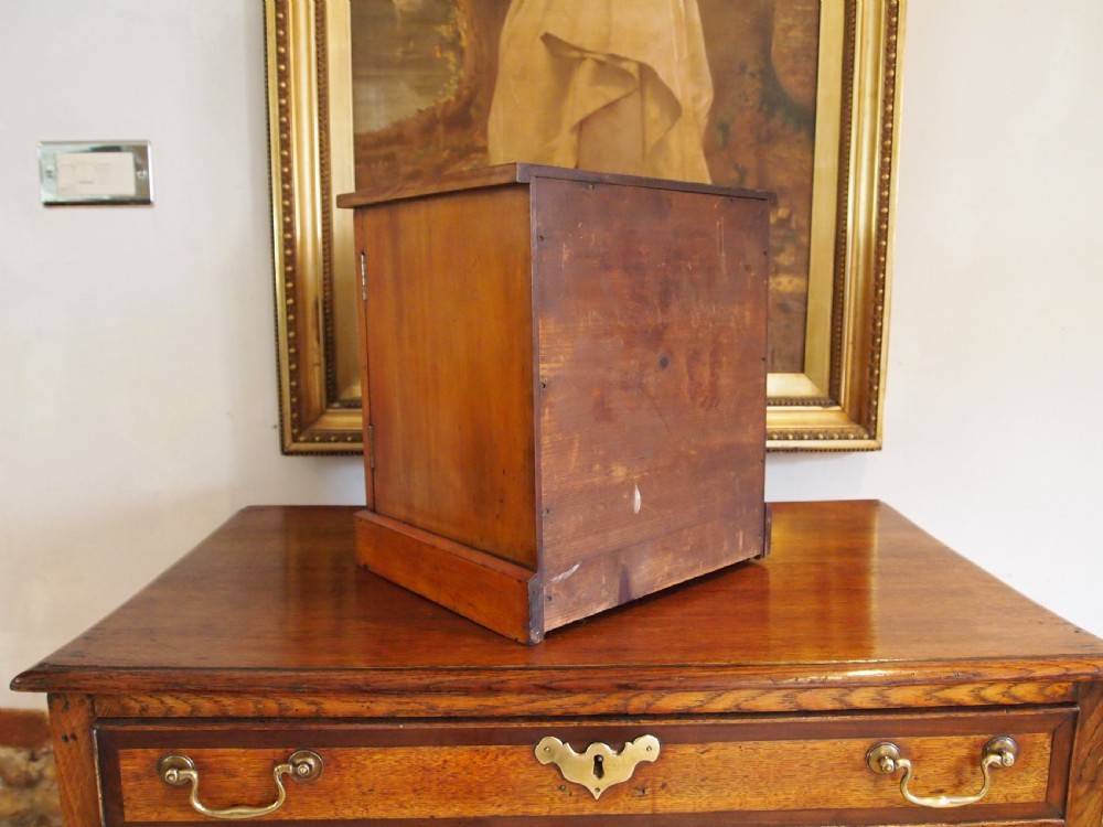 Collectors chest of drawers fine Victorian Walnut c1900 View VII