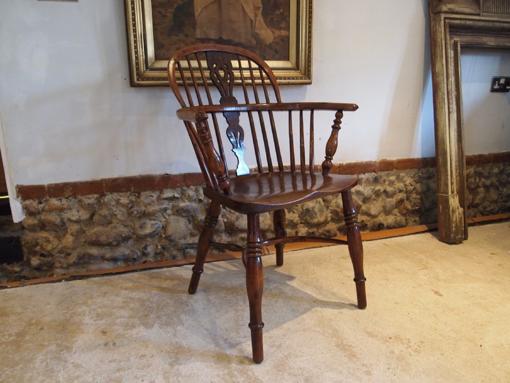 Chair outstanding Windsor armchair Yew Burr Yew Elm c1820