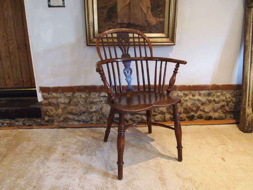 Chair outstanding Windsor armchair Yew Burr Yew Elm c1820 View II