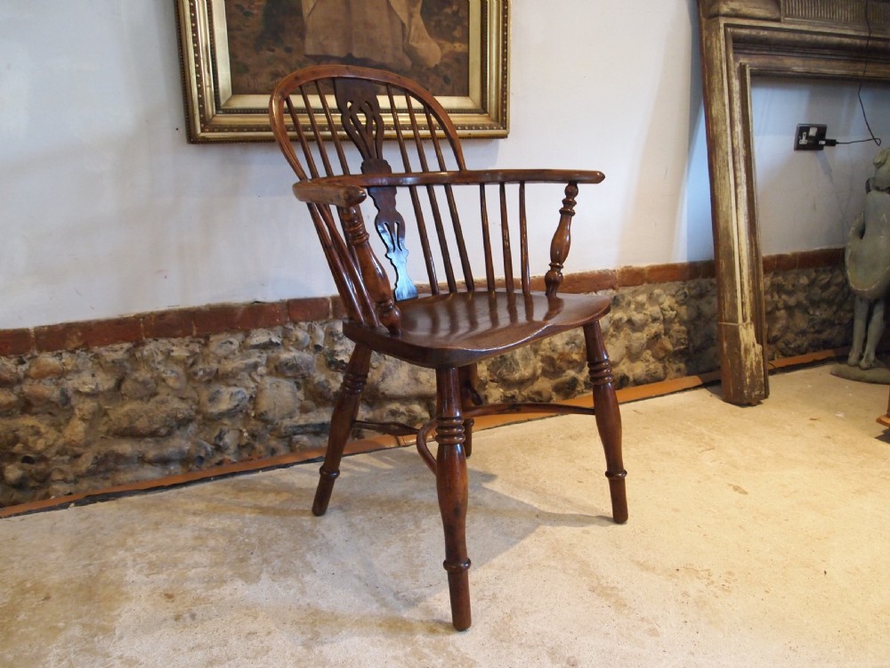 Chair outstanding Windsor armchair Yew Burr Yew Elm c1820 View VI
