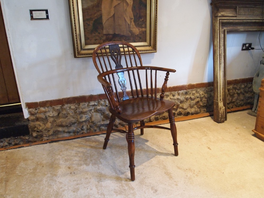 Chair outstanding Windsor armchair Yew Burr Yew Elm c1820 View VII