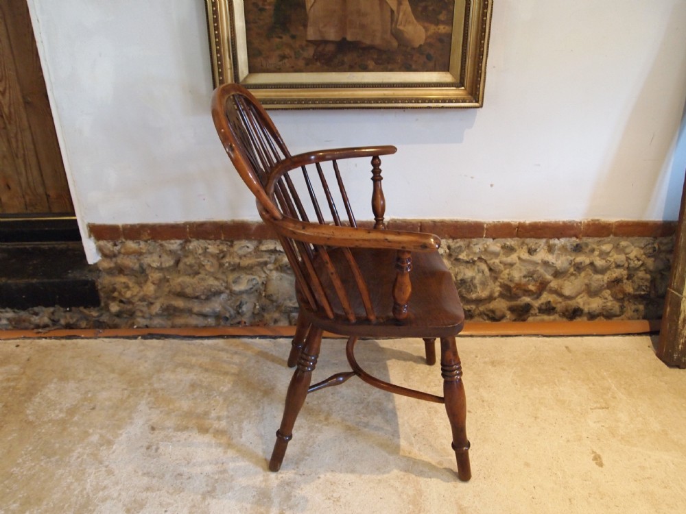 Chair outstanding Windsor armchair Yew Burr Yew Elm c1820 View IX