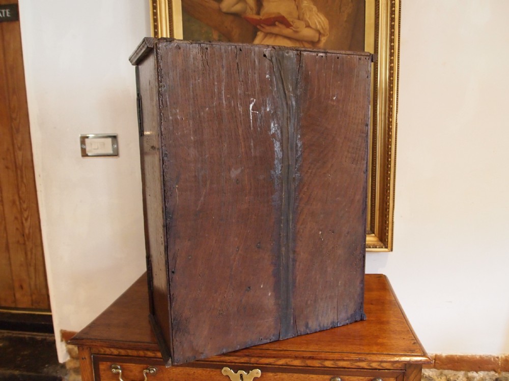Cupboard rare George I Oak spice cupboard c1720 View IX
