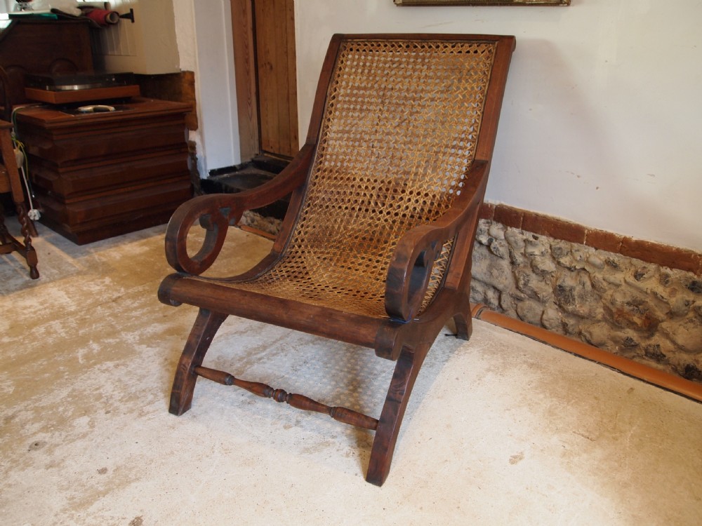 Chair the most comfortable rare Colonial easy chair & stool/tableTeak c1920 View VI