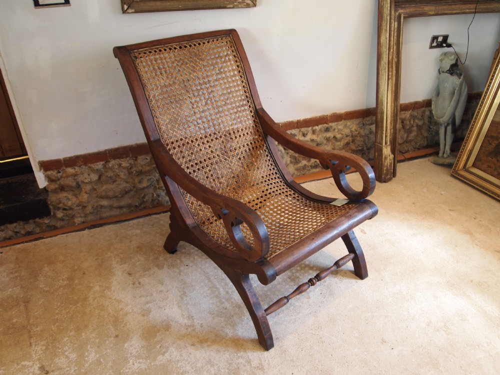 Chair the most comfortable rare Colonial easy chair & stool/tableTeak c1920 View VIII
