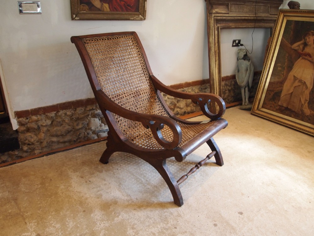 Chair the most comfortable rare Colonial easy chair & stool/tableTeak c1920 View IX
