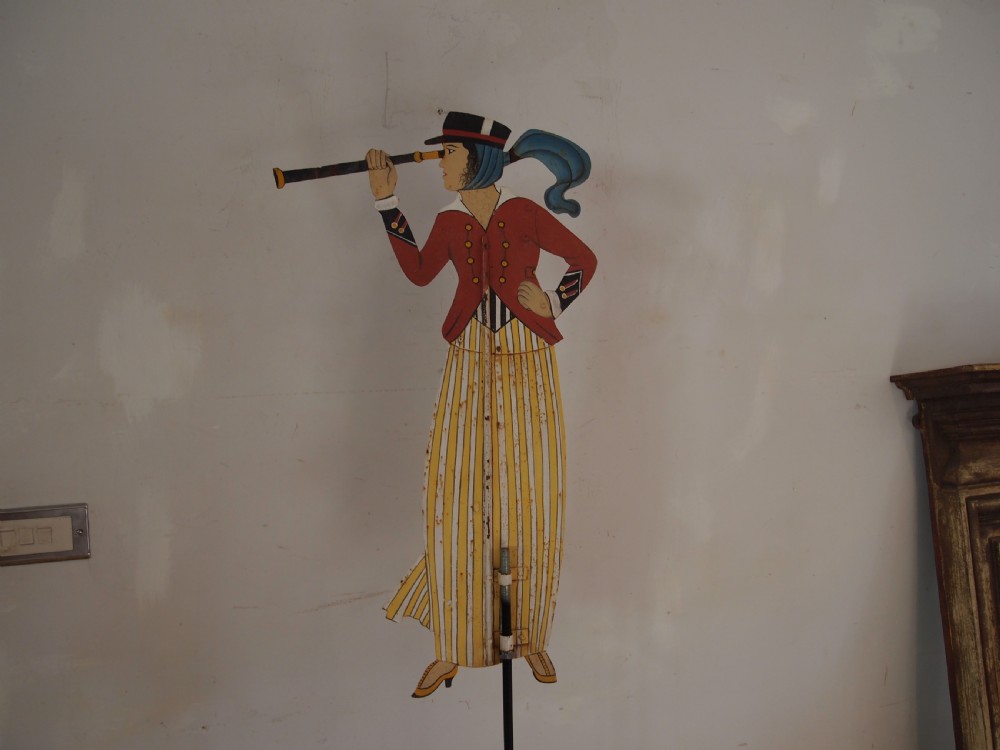 Weather vane stunning polychrome painted folk art c1900