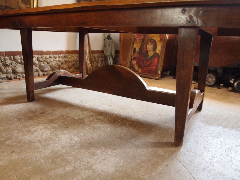 Table rare French Bretagne refectory farmhouse dining Walnut c1890 View III
