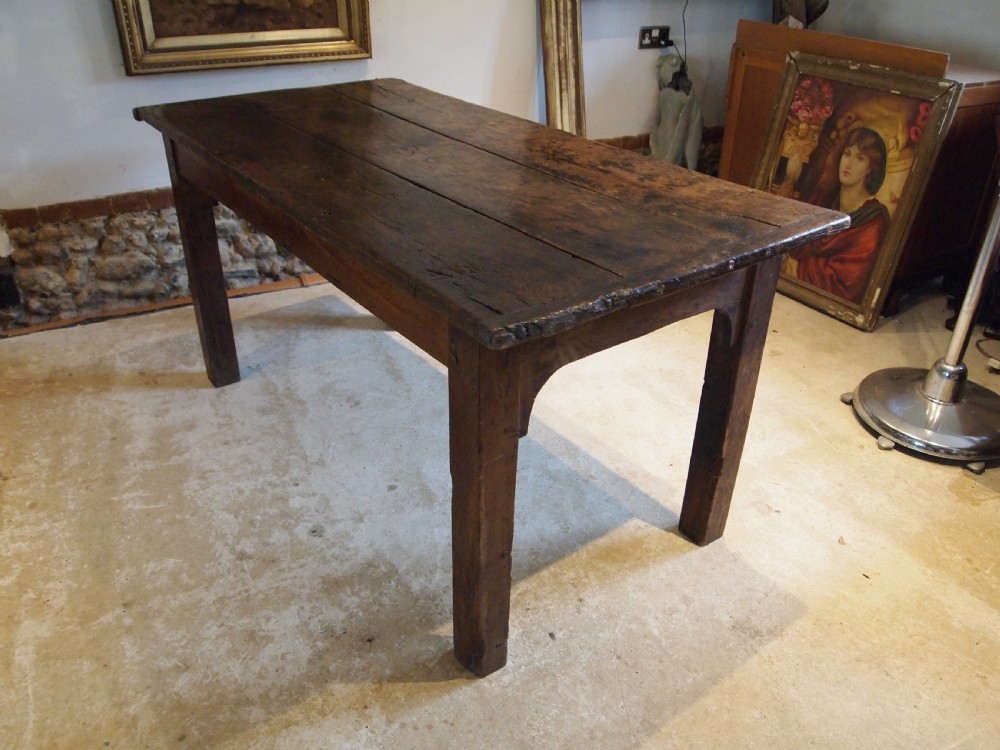 Table rare George II Oak refectory farmhouse dining c1740