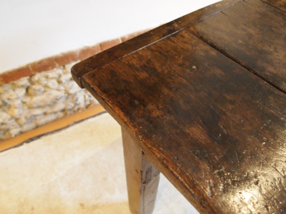 Table rare George II Oak refectory farmhouse dining c1740 View II