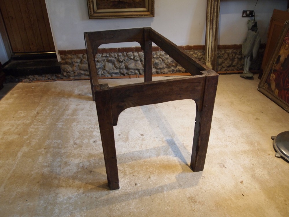 Table rare George II Oak refectory farmhouse dining c1740 View IV