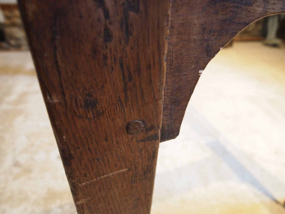 Table rare George II Oak refectory farmhouse dining c1740 View VI