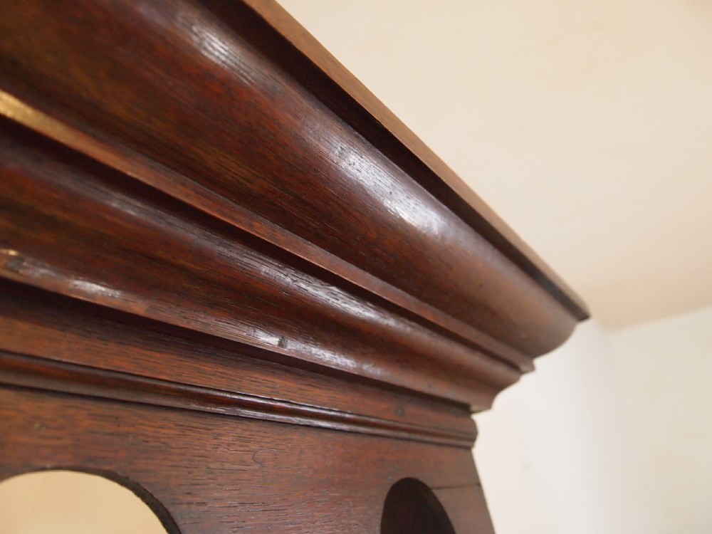 Rare large George III Oak and Elm Delft or plate rack c1770 View V