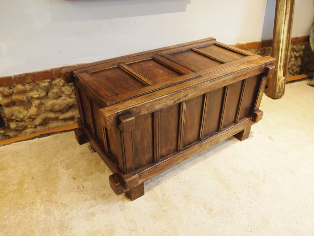 Chest trunk Rajasthani Teak c1900 View VI