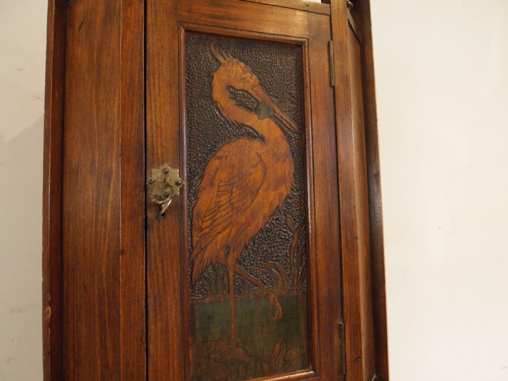 Cupboard cabinet Arts & Crafts Walnut c1900 View V
