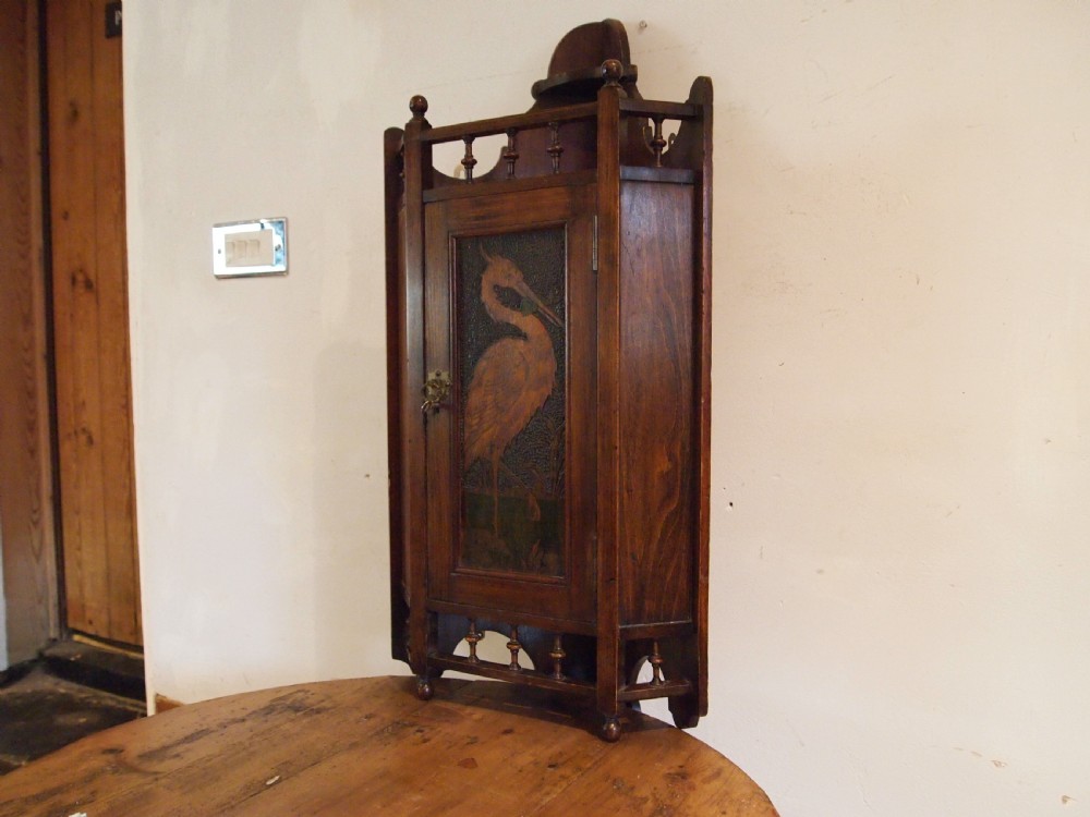 Cupboard cabinet Arts & Crafts Walnut c1900 View VI