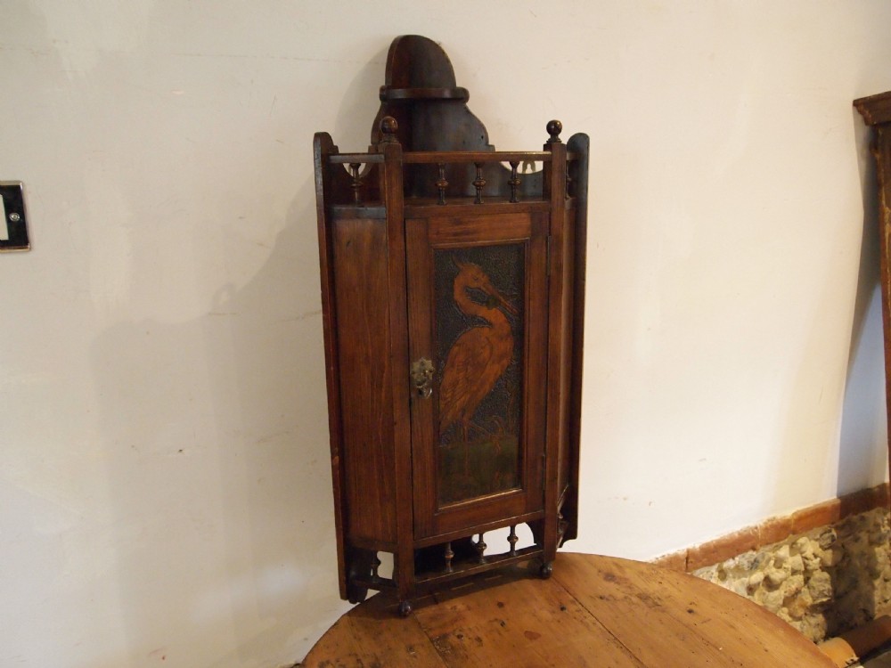 Cupboard cabinet Arts & Crafts Walnut c1900 View VII