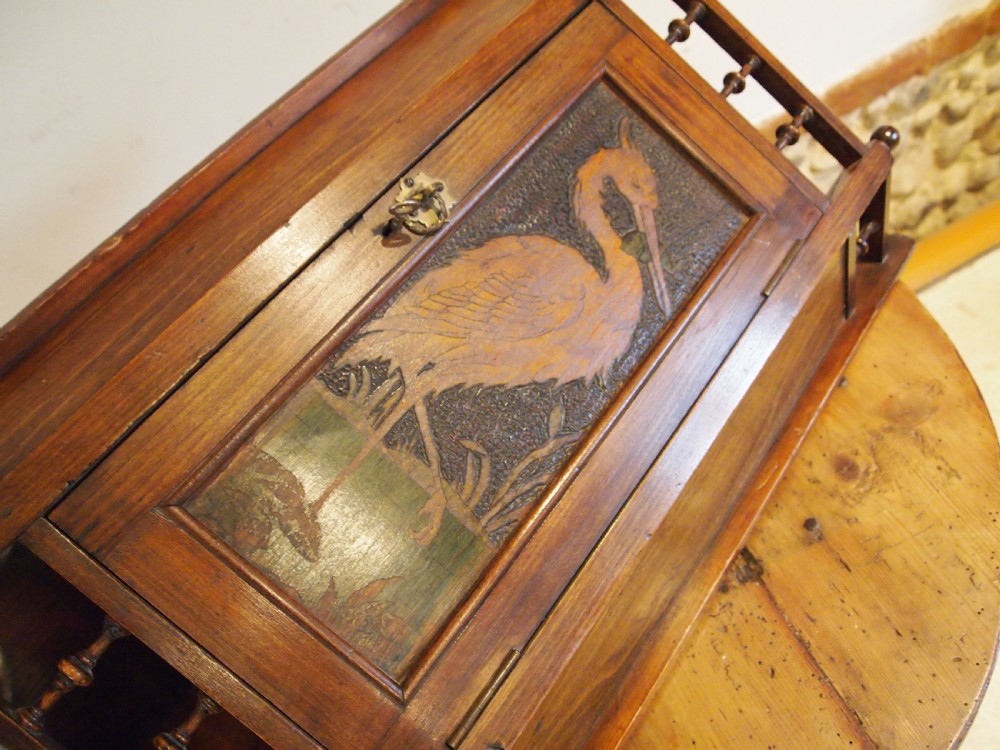 Cupboard cabinet Arts & Crafts Walnut c1900 View VIII