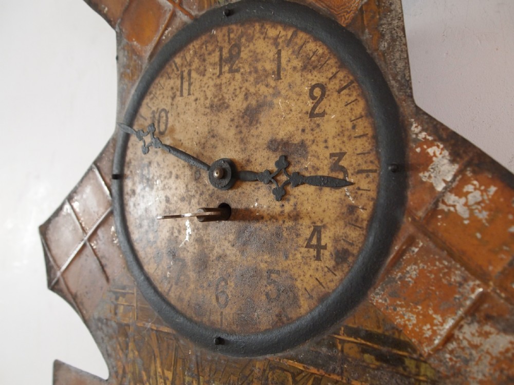 Clock very rare Toleware clock c1900 View VII