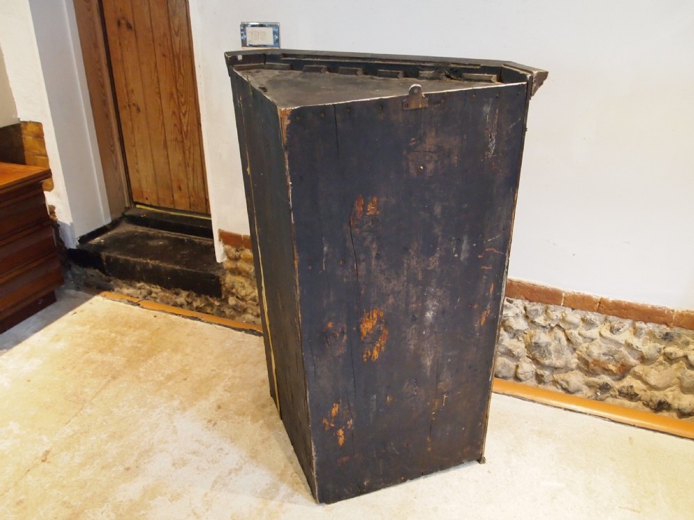 Cupboard cabinet fine George III Oak corner c1790 View XI