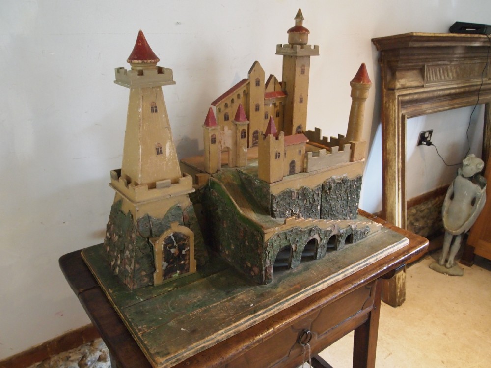 Castle Victorian period Folk art German scratch built c1880 View VII