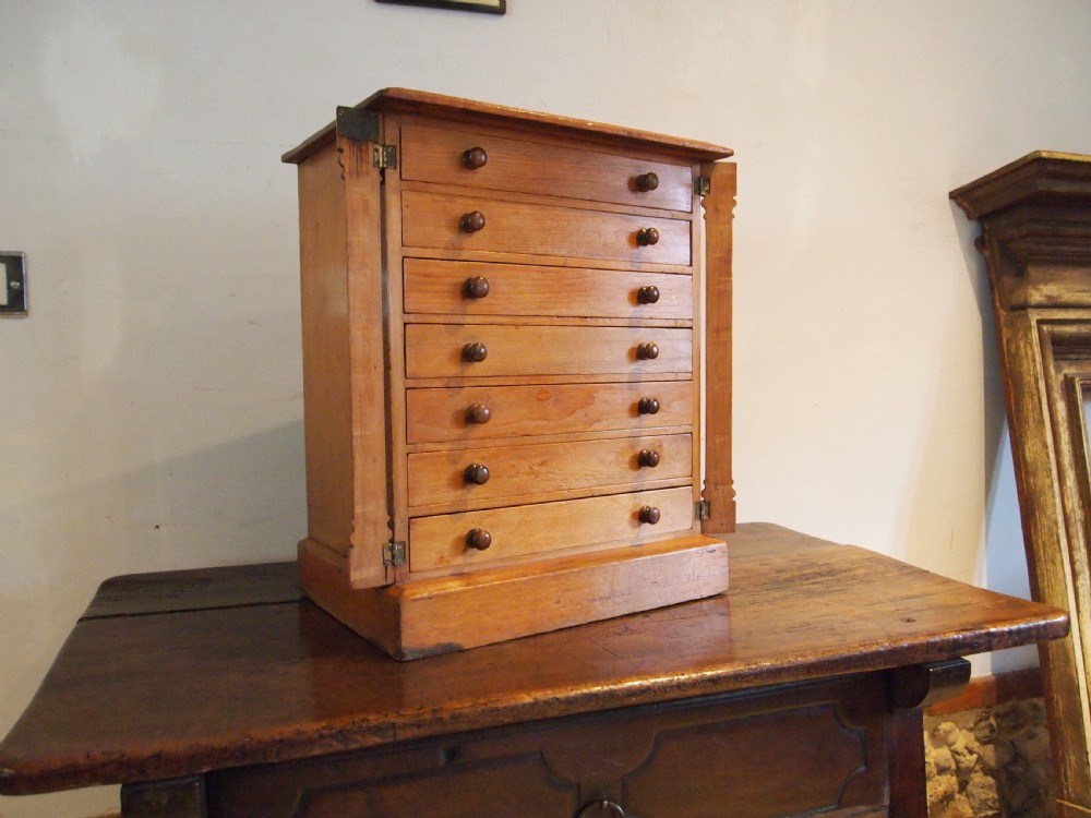 Chest of drawers rare Collectors wellington chest c1870 View IX