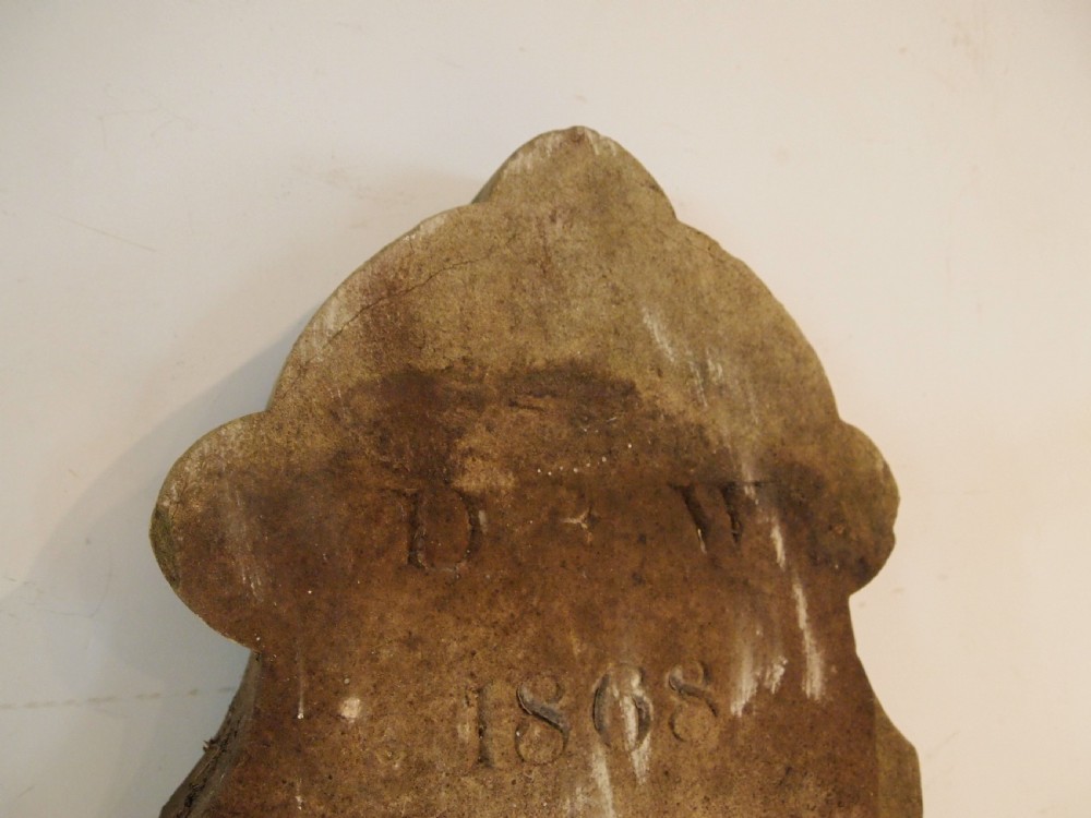 York stone headstone gravestone Victorian Gothic dated 1899 View III