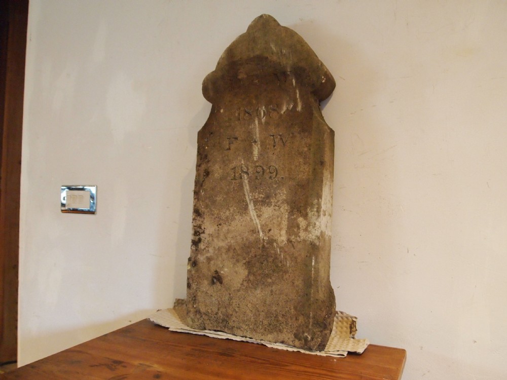 York stone headstone gravestone Victorian Gothic dated 1899 View VII