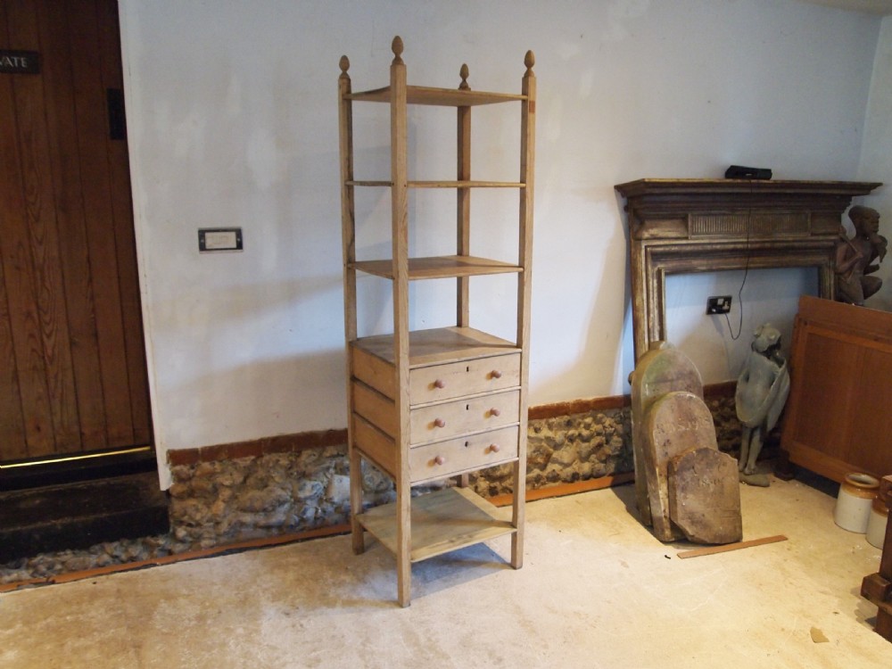Shelves and drawers rare wotnot Victorian Pine unit c1880