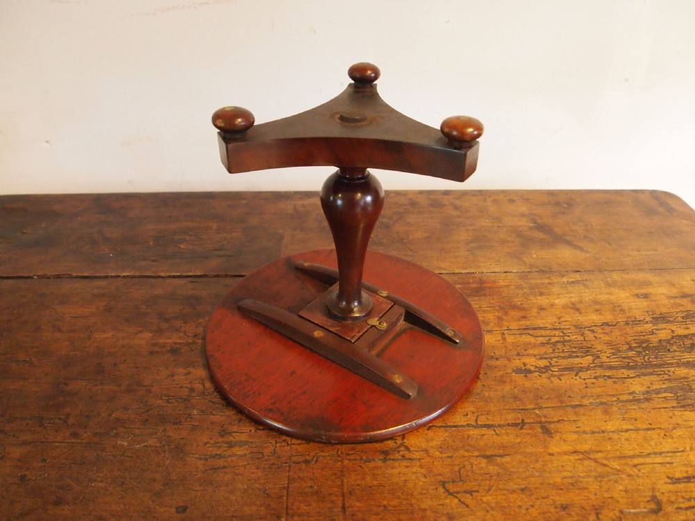 Table rare miniature Victorian tilt top breakfast table Flame Mahogany c1840 View III