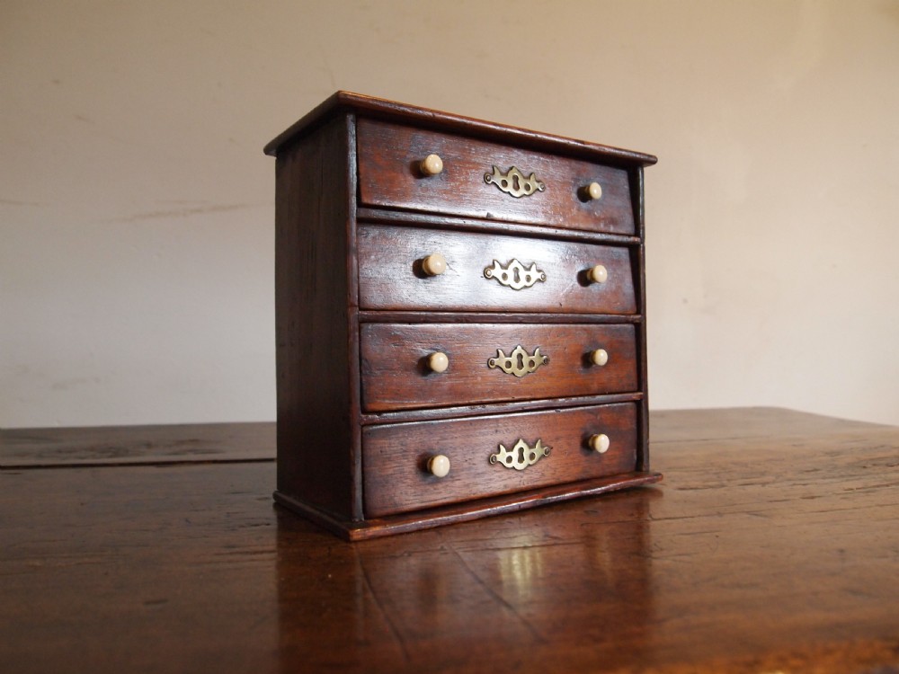 Rare George III Miniature Mahogany chest of drawers with Cert c1800