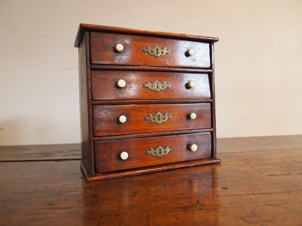 Rare George III Miniature Mahogany chest of drawers with Cert c1800 View VIII