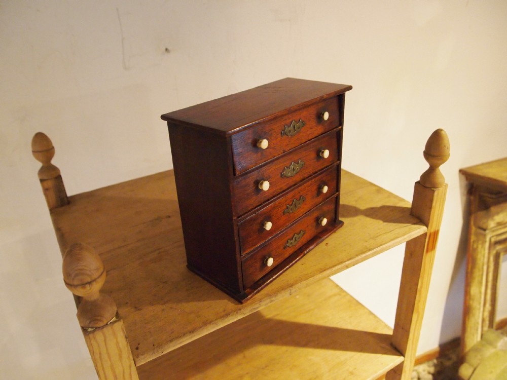 Rare George III Miniature Mahogany chest of drawers with Cert c1800 View X