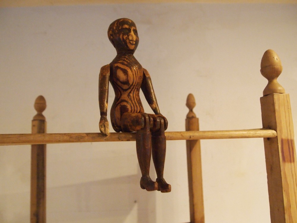Rare artist lay figure Victorian Pine mannequin c1890 View VI