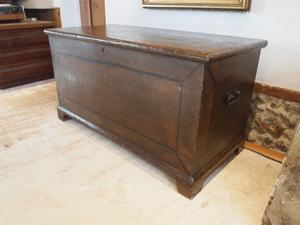 Chest rare George IV blanket chest original paint c1820 View XI
