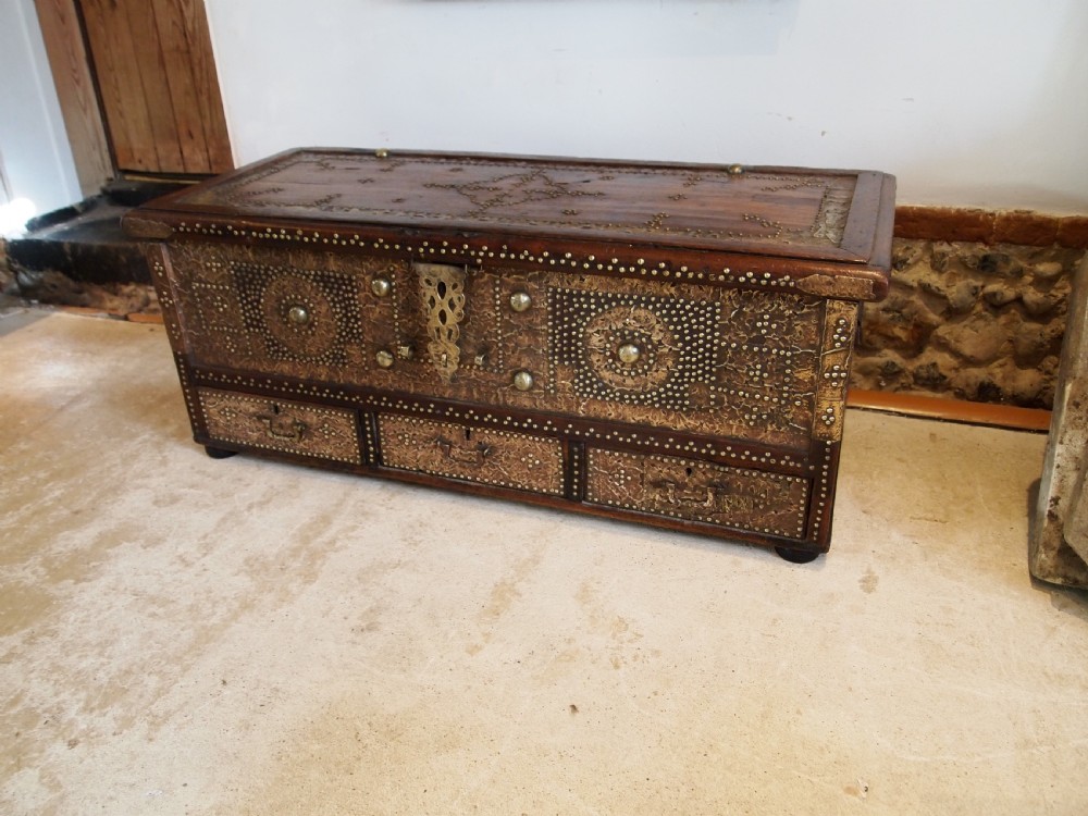Rare outstanding Zanzibar chest Padouk Victorian period c1850 View II