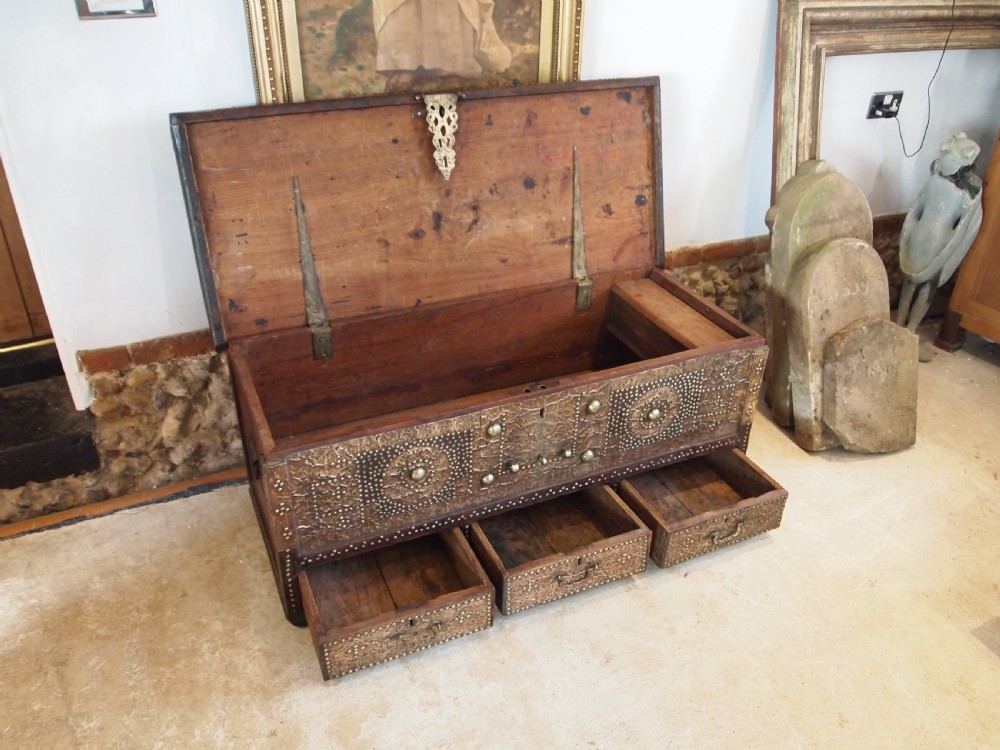 Rare outstanding Zanzibar chest Padouk Victorian period c1850 View V